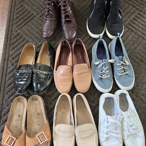 Sperry Blue Canvas Sneakers and 7 more pairs of shoes
